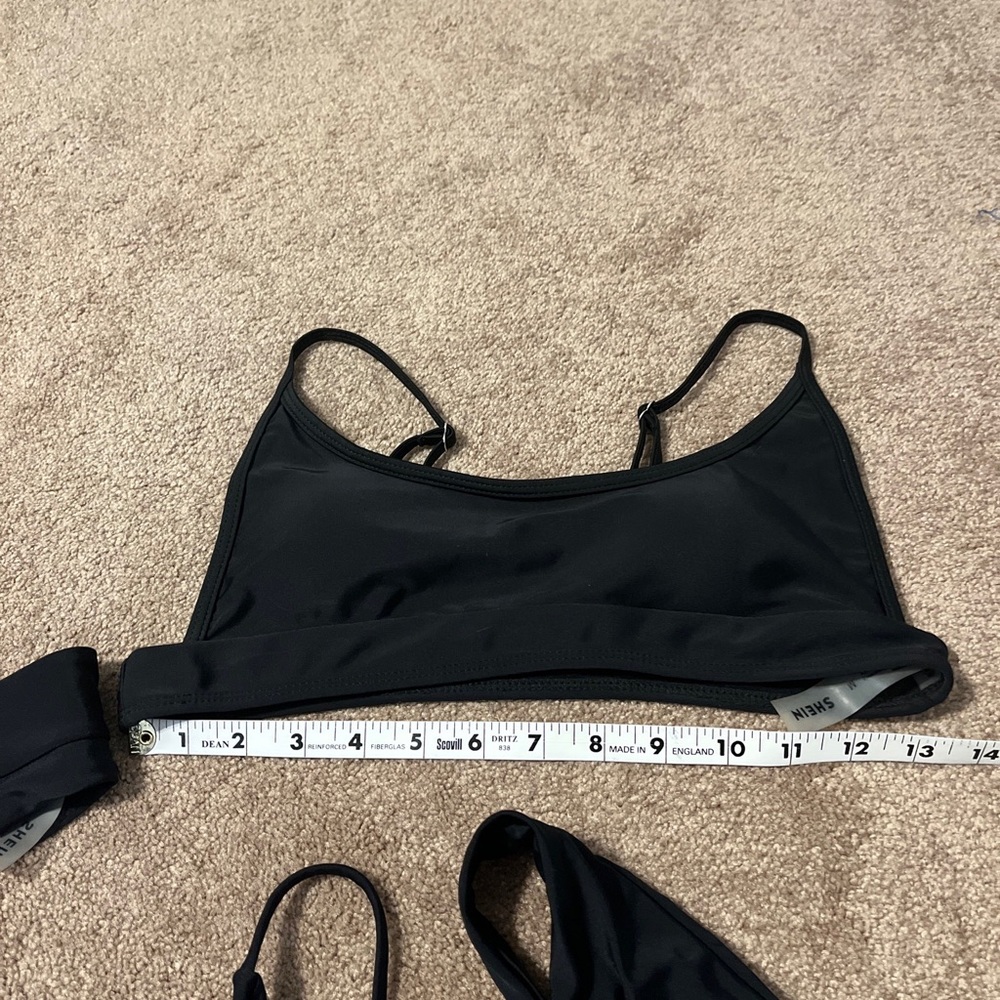 Womens Shein Black Bikini Swim Bundle Set Tops Bottoms Medium/Large - Picture 5 of 9
